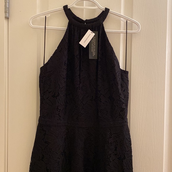 BANANA REPUBLIC Lace Midi Dress Black Size 4 - Picture 8 of 16